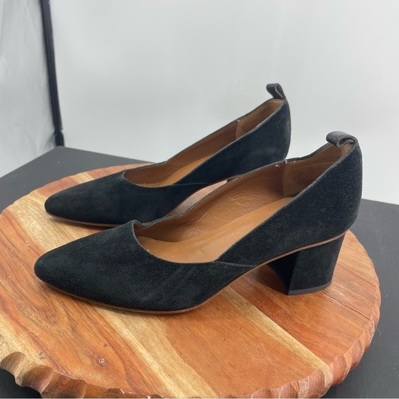 ATP Atelier All Tomorrow's Parties Block Heel Pumps Black suede 36 US 6 - Picture 3 of 9